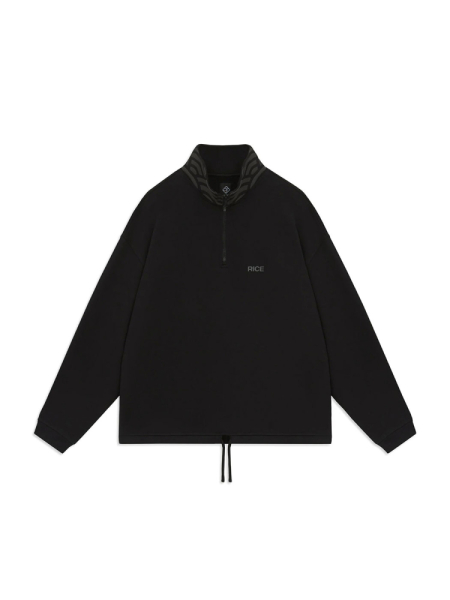 Анорак SWEATSHIRT HALF-ZIP/LINE/BLACK RICE, цвет: Чёрный, НФ-00000479 купить онлайн