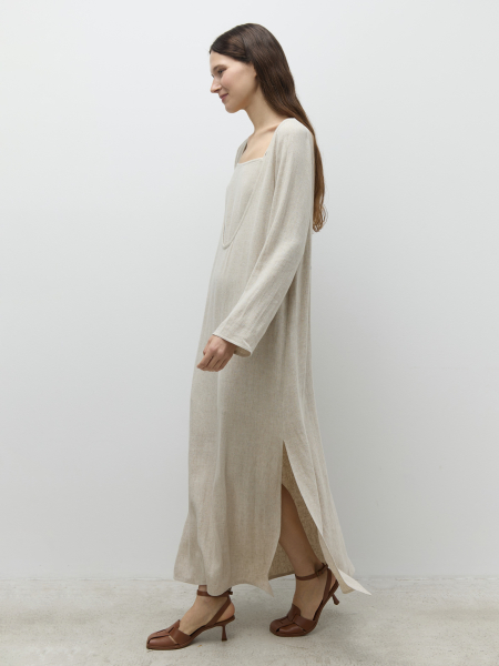 Платье 2 в 1 изо льна с вискозой AroundClothes&Knitwear  купить онлайн