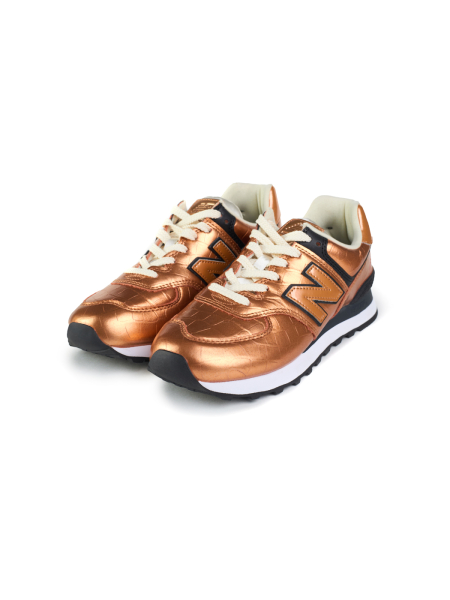 Кроссовки женские New Balance 574 "Bronze Black" NKDADDYS SNEAKERS, цвет: золотой WL574PX2 купить онлайн