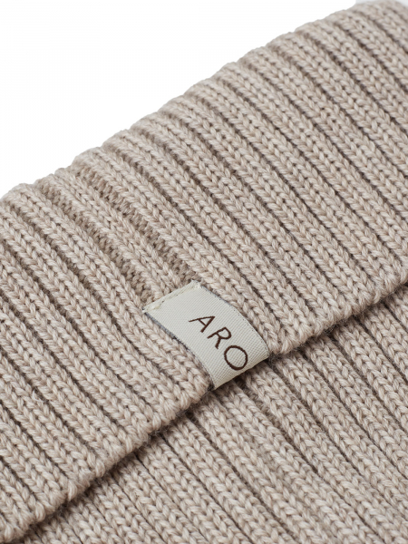 Шапка из шерсти мериноса в резинку AroundClother&Knitwear 111_01 купить онлайн