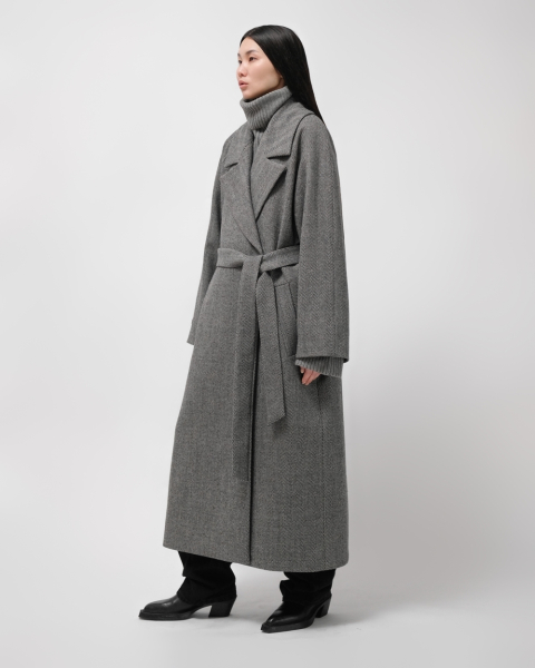 Пальто халат из шерсти ASYA SEMYONOVA  купить онлайн