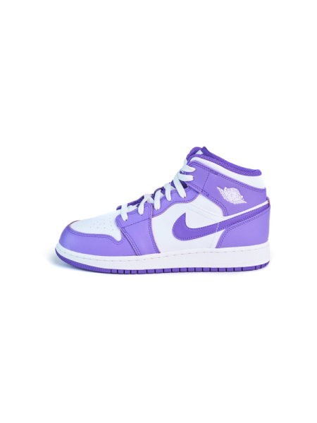 Кроссовки подростковые Jordan 1 Mid "Purple Venom" NKDADDYS SNEAKERS, цвет: фиолетовый DQ8423-511 купить онлайн