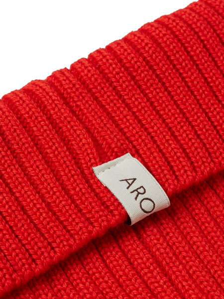 Шапка из шерсти мериноса в резинку AroundClother&Knitwear 111_01 купить онлайн