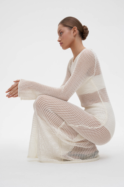Платье вязаное ажурное из хлопка Charmstore  купить онлайн