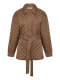 Куртка-рубашка стеганая с поясом (шоколадный) (S, шоколадный)