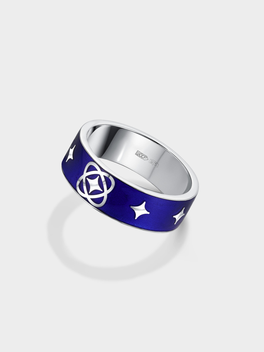 Кольцо с эмалью my future jewelry, цвет: серебро, K28-3 купить онлайн