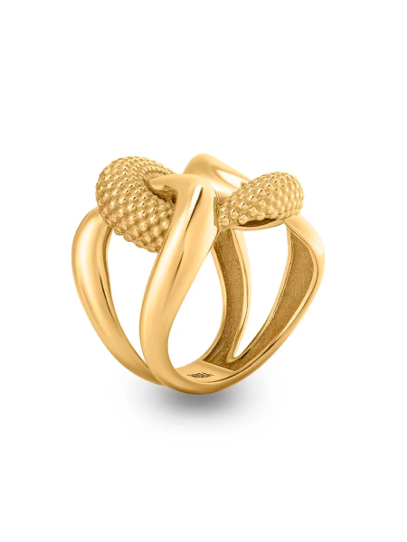 Кольцо Kink Gold MOSSA jewelry, цвет: позолота 031-104-0004 |новая коллекция купить онлайн