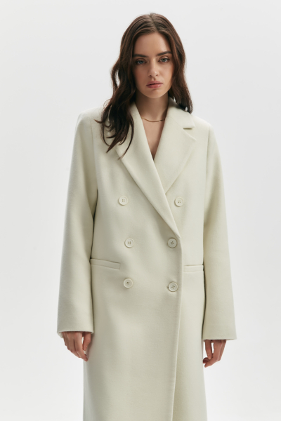 Пальто двубортное средней длины Mollis со скидкой  купить онлайн