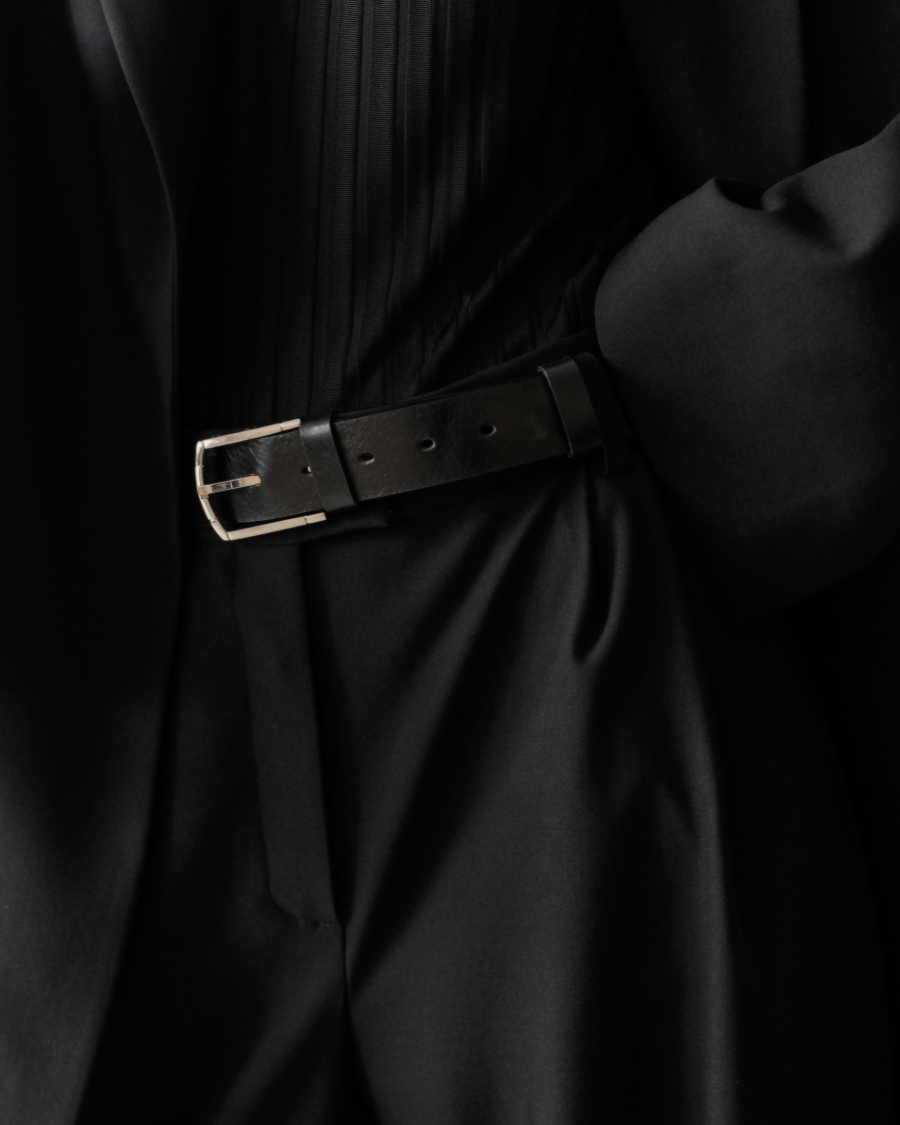 Ремень кожаный ASYA SEMYONOVA, цвет: black 00-00001324 купить онлайн