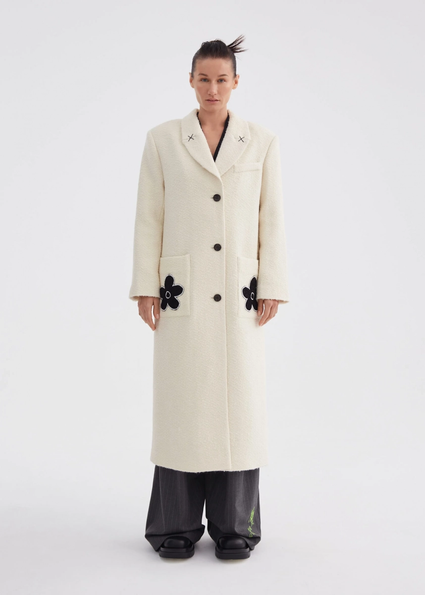 Пальто утепленное с увеличенной линией плеча "CAMOMILE FIELDS" Eve&Esther AW22-2230-M купить онлайн