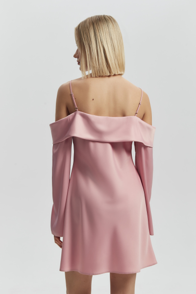 Платье из сатина с открытыми плечами Mollis  купить онлайн