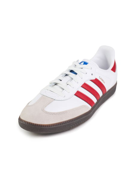 Кроссовки мужские Adidas Samba OG "White Better Scarlet" NKDADDYS SNEAKERS, цвет: белый IG1025 купить онлайн