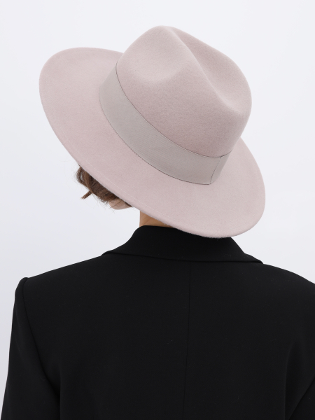 Шляпа федора фетровая, поля 8 см Canotier Фф8 цвет серо-лиловый купить онлайн